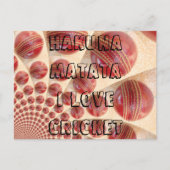 Hakuna Matata Ik hou van Cricket briefkaart (Voorkant)
