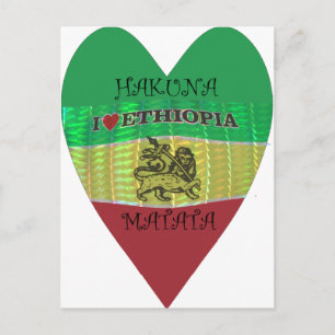 Hakuna Matata Ik hou van Ethiopia Colors.png Briefkaart