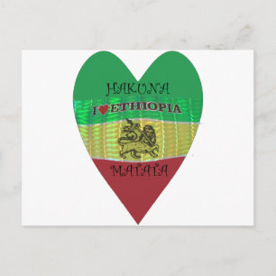 Hakuna Matata Ik hou van Ethiopia Colors.png Briefkaart