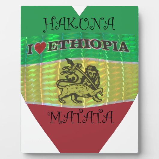 Hakuna Matata Ik hou van Ethiopia Colors.png Fotoplaat (Voorkant)