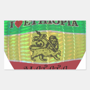 Hakuna Matata Ik hou van Ethiopia Colors.png Rechthoekige Sticker