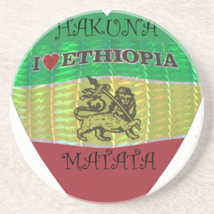 Hakuna Matata Ik hou van Ethiopia Colors.png Zandsteen Onderzetter