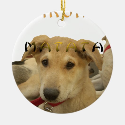 Hakuna Matata Ik weet wat je denkt. Keramisch Ornament (Voorkant)