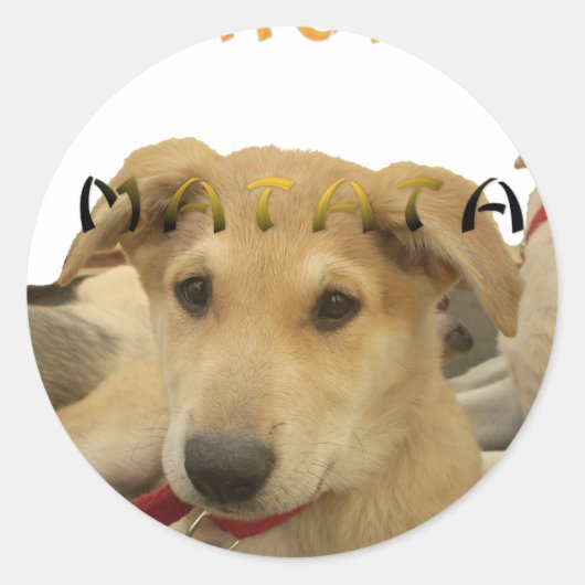 Hakuna Matata Ik weet wat je denkt. Ronde Sticker (Voorkant)