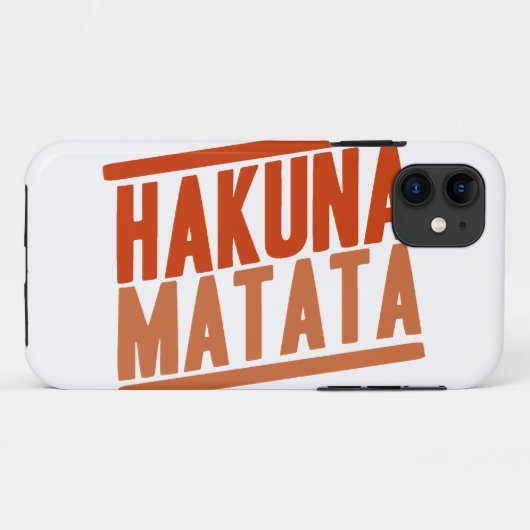 Hakuna Matata iPhone Case (Achterkant (horizontaal))