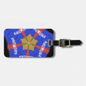 Hakuna Matata Iridiscent Blue Bagagelabel (Voorkant horizontaal)