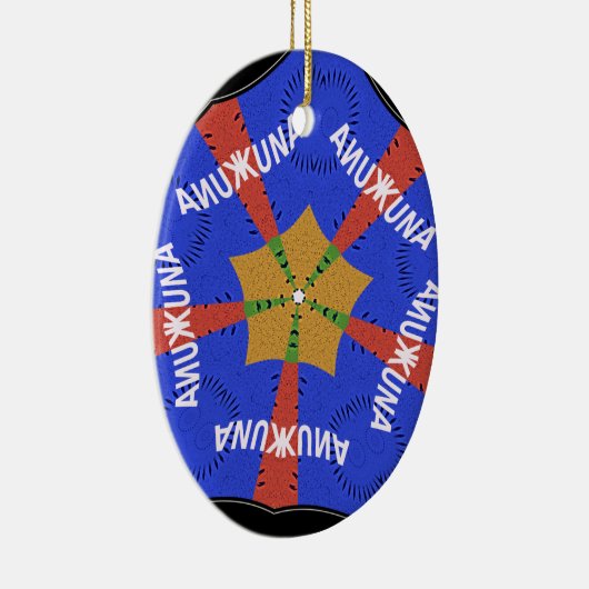 Hakuna Matata Iridiscent Blue Keramisch Ornament (Rechts)