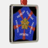 Hakuna Matata Iridiscent Blue Metalen Ornament (Rechts)