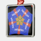 Hakuna Matata Iridiscent Blue Metalen Ornament (Links)