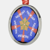 Hakuna Matata Iridiscent Blue Metalen Ornament (Links)