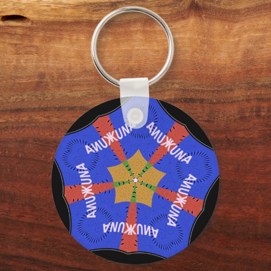 Hakuna Matata Iridiscent Blue Sleutelhanger (Voorkant)