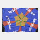 Hakuna Matata Iridiscent Blue Theedoek (Horizontaal)