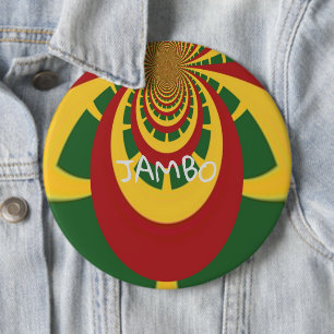 Hakuna Matata Jamaica Rasta Kleuren mode Ronde Button 6,0 Cm