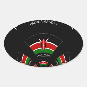 Hakuna Matata Jambo Kenya Ovale Sticker