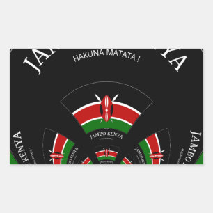Hakuna Matata Jambo Kenya Rechthoekige Sticker