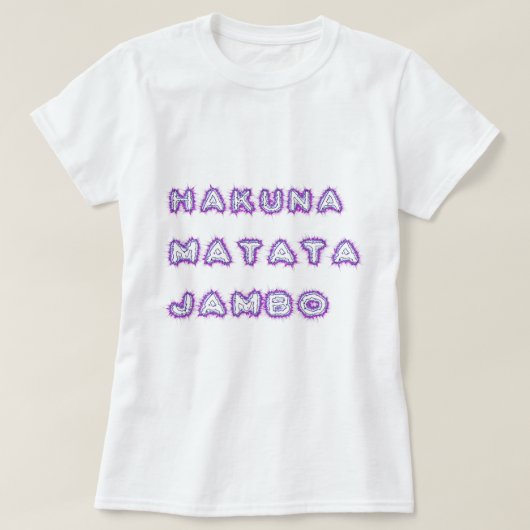 HAKUNA MATATA JAMBO T-SHIRT (Design voorkant)