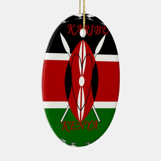 Hakuna matata Karaibu Kenya Keramisch Ornament (Rechts)