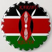 Hakuna matata Karaibu Kenya Ronde Button 6,0 Cm (Voorkant)