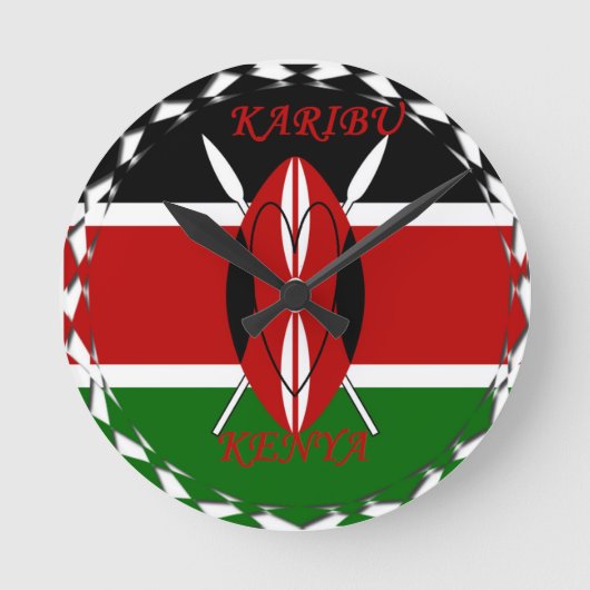 Hakuna matata Karaibu Kenya Ronde Klok (Voorkant)