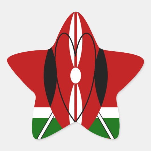 Hakuna matata Karaibu Kenya Ster Sticker (Voorkant)