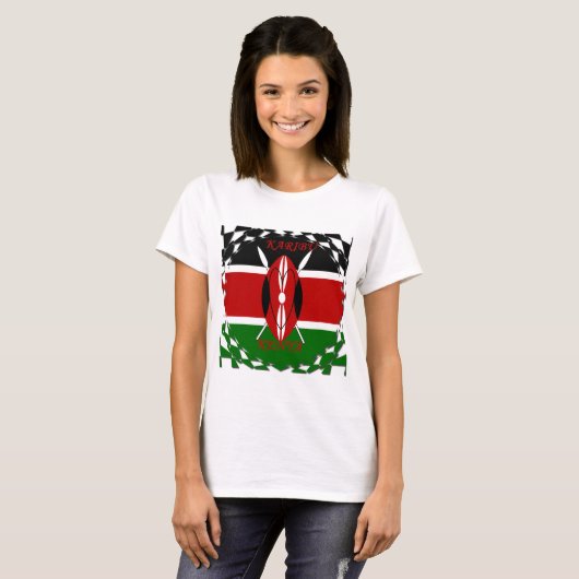 Hakuna matata Karaibu Kenya T-shirt (Voorkant volledig)