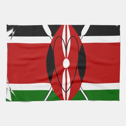 Hakuna matata Karaibu Kenya Theedoek (Horizontaal)