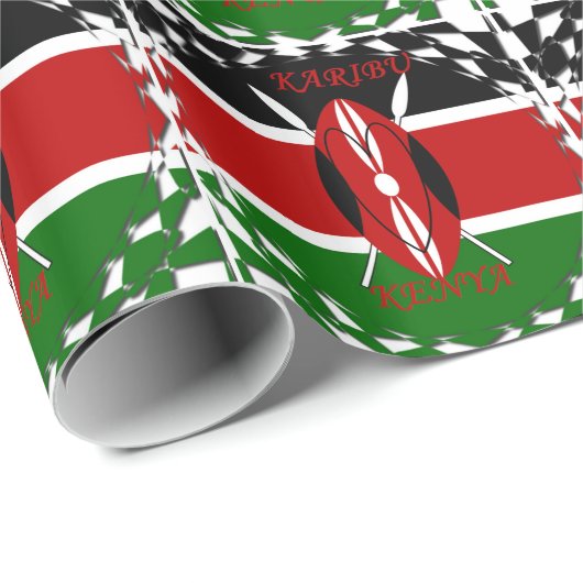 Hakuna matata Karibu Kenya Cadeaupapier (Rol Hoek)