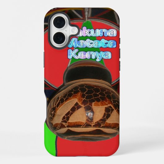 Hakuna Matata Kenia Kunstprint iPhone Hoesje (Achterkant)
