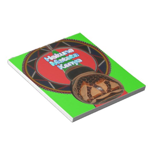 Hakuna Matata Kenya Art Print Product aanpassen Notitieblok (Schuin)