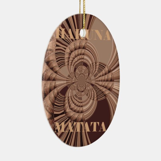 Hakuna Matata Kenya Giraffe Safari Woven Sourveni Keramisch Ornament (Rechts)