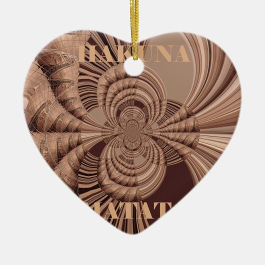 Hakuna Matata Kenya Giraffe Safari Woven Sourveni Keramisch Ornament (Voorkant)