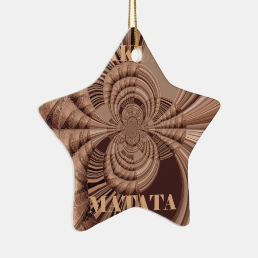 Hakuna Matata Kenya Giraffe Safari Woven Sourveni Keramisch Ornament (Rechts)