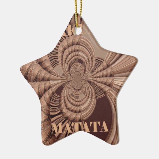 Hakuna Matata Kenya Giraffe Safari Woven Sourveni Keramisch Ornament (Links)