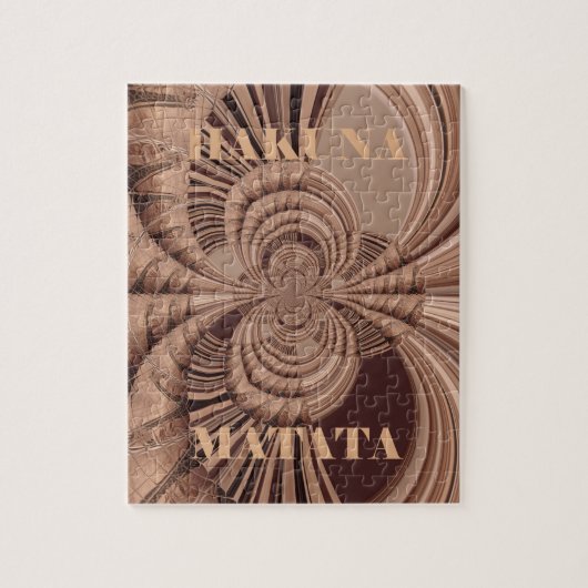 Hakuna Matata Kenya Giraffe Safari Woven Sourveni Legpuzzel (Verticaal)