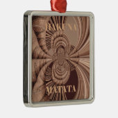 Hakuna Matata Kenya Giraffe Safari Woven Sourveni Metalen Ornament (Rechts)