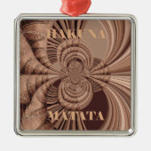 Hakuna Matata Kenya Giraffe Safari Woven Sourveni Metalen Ornament (Voorkant)