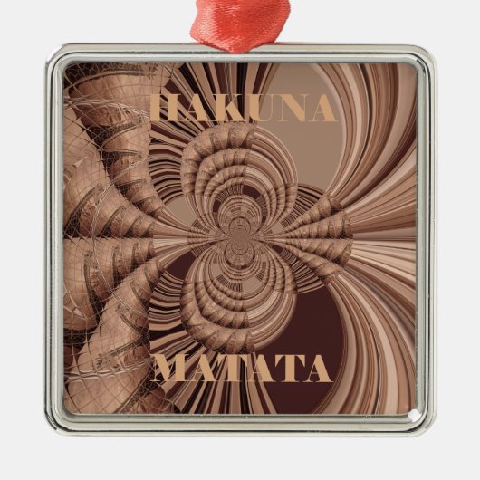 Hakuna Matata Kenya Giraffe Safari Woven Sourveni Metalen Ornament (Voorkant)