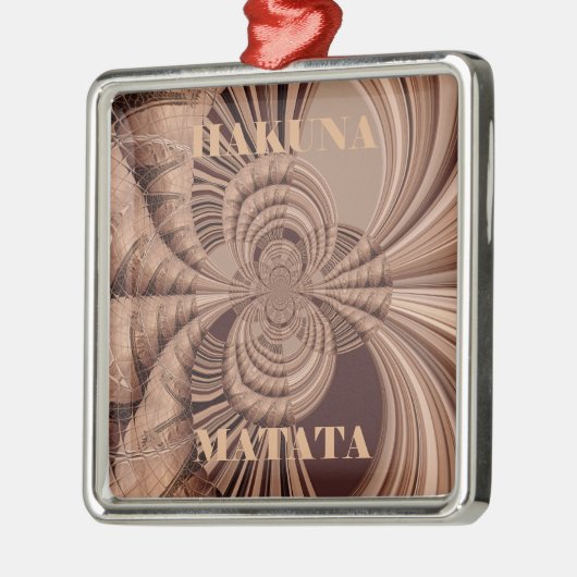 Hakuna Matata Kenya Giraffe Safari Woven Sourveni Metalen Ornament (Links)