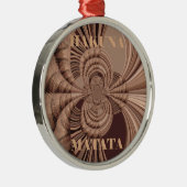 Hakuna Matata Kenya Giraffe Safari Woven Sourveni Metalen Ornament (Rechts)