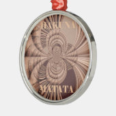 Hakuna Matata Kenya Giraffe Safari Woven Sourveni Metalen Ornament (Links)