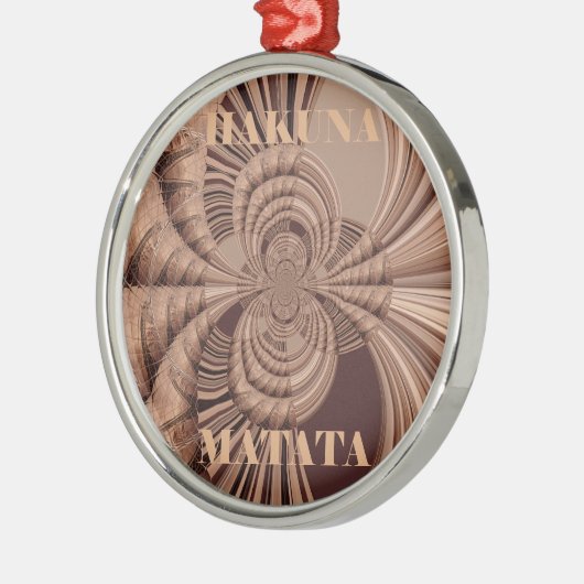 Hakuna Matata Kenya Giraffe Safari Woven Sourveni Metalen Ornament (Links)