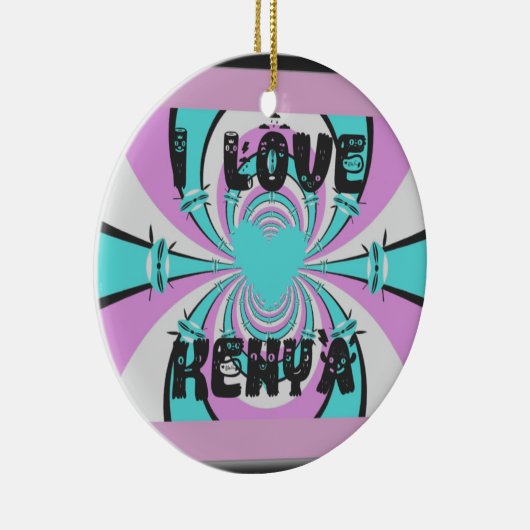 Hakuna Matata Kenya Keramisch Ornament (Rechts)