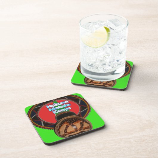 Hakuna Matata Kenya Kunstdruk Bier Onderzetter (Rechterzijde)