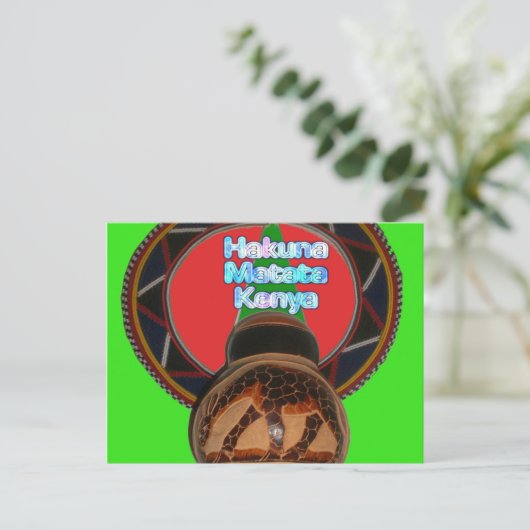 Hakuna Matata Kenya Kunstdruk Briefkaart (Staand voorkant)