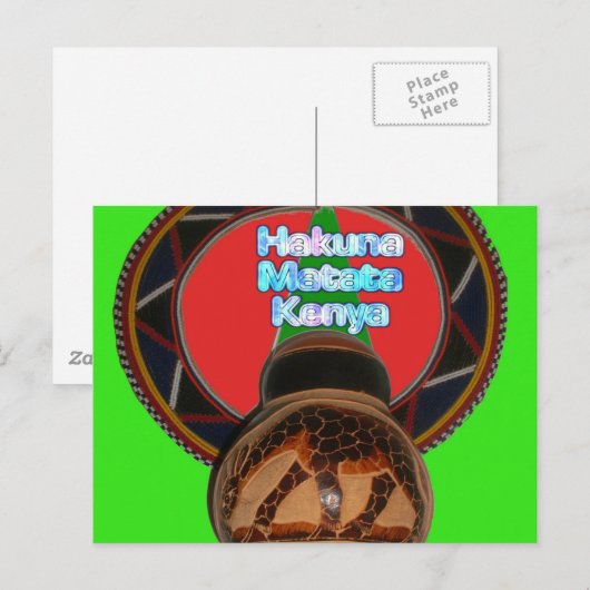 Hakuna Matata Kenya Kunstdruk Briefkaart (Voorkant / Achterkant)
