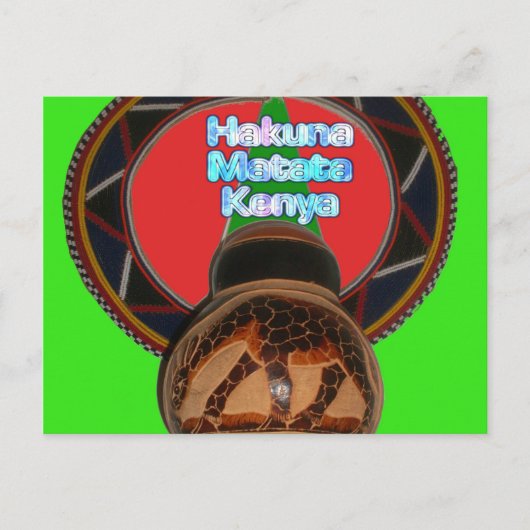 Hakuna Matata Kenya Kunstdruk Briefkaart (Voorkant)