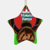 Hakuna Matata Kenya Kunstdruk Keramisch Ornament (Rechts)