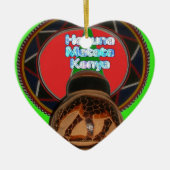 Hakuna Matata Kenya Kunstdruk Keramisch Ornament (Voorkant)