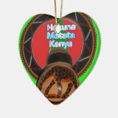 Hakuna Matata Kenya Kunstdruk Keramisch Ornament (Links)