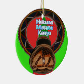 Hakuna Matata Kenya Kunstdruk Keramisch Ornament (Rechts)